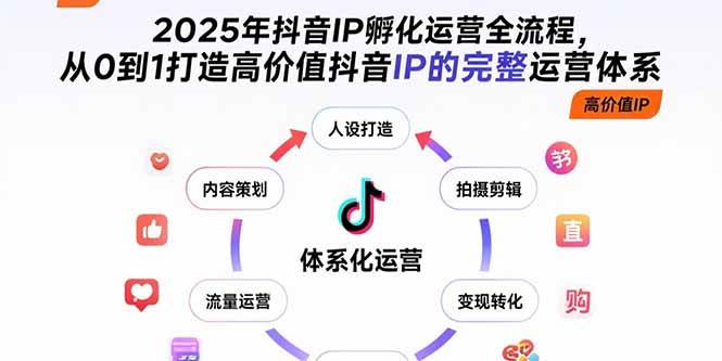 （15610期）2025年抖音IP孵化运营全流程，从0到1打造高价值抖音IP的完整运营体系-立业有术