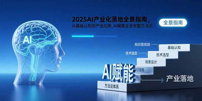 （15609期）2025AI产业化落地全景指南，从基础认知到产业应用，AI赋能企业完整方法论-立业有术