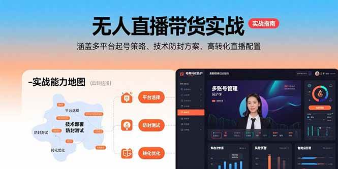 （15622期）无人直播带货实战，涵盖多平台起号策略、技术防封方案、高转化直播配置-立业有术