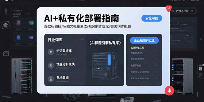 （15631期）AI+私有化部署指南 爆款标题技巧/图文批量生成/视频制作优化/突破创作瓶颈-立业有术