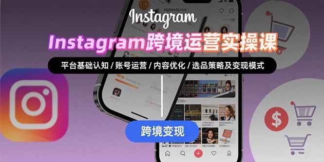 （15644期）Instagram跨境运营实战：平台认知/账号运营/内容优化/选品策略及变现模式-立业有术