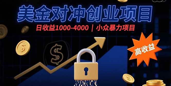 （15642期）美金对冲创业项目，日收益1000-4000，小众暴力项目-立业有术