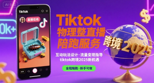 Tiktok物理整蛊直播陪跑服务-tiktok跨境2025-立业有术
