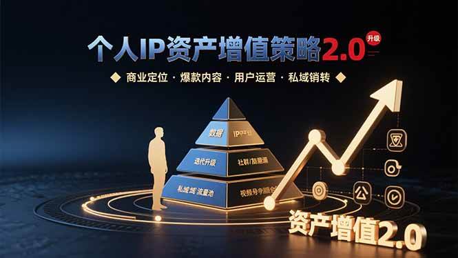 （15653期）个人IP资产增值策略2.0 拆解商业定位/爆款内容/用户运营/私域销转四大模块-立业有术