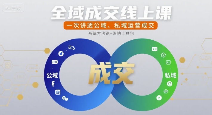 全域成交线上课，一次讲透公域、私域运营成交-立业有术