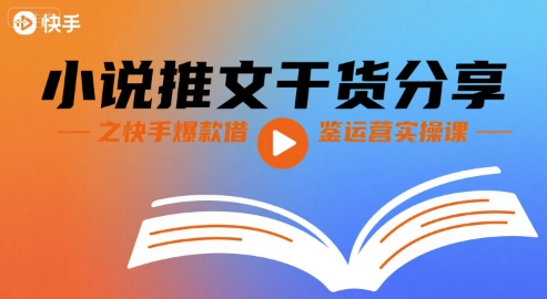 小说推文干货分享之快手爆款借鉴运营实操课-立业有术