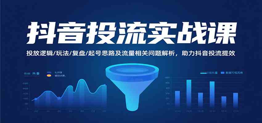 抖音投流实战课，投放逻辑/玩法/复盘/起号思路及流量相关问题解析，助力抖音投流提效-立业有术