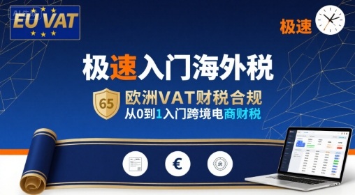 极速入门海外税，欧洲VAT财税合规，从0到1入门跨境电商财税-立业有术