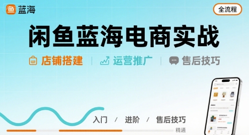 闲鱼蓝海电商实战，店铺搭建运营售后全流程-立业有术