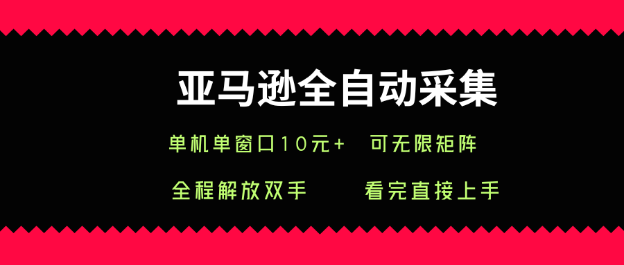 亚马逊全自动采集，单机单窗口一天10+，可无限矩阵去做【揭秘】-立业有术