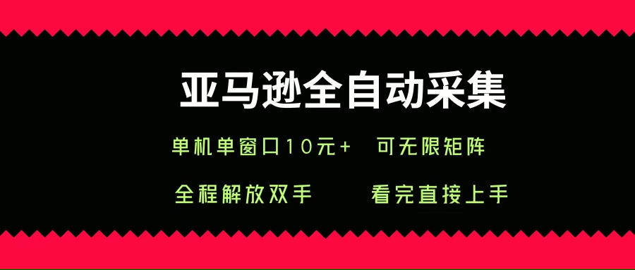 （15704期）亚马逊全自动采集，单机单窗口一天10+，可无限矩阵去做-立业有术