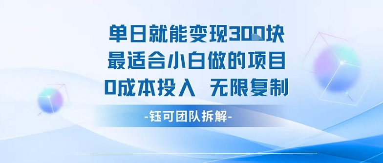 单日就能变现3张最适合小白做的项目0成本投入 无限复制-立业有术