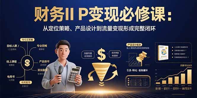（15728期）财务IP变现必修课：从定位策略、产品设计到流量变现形成完整闭环-立业有术