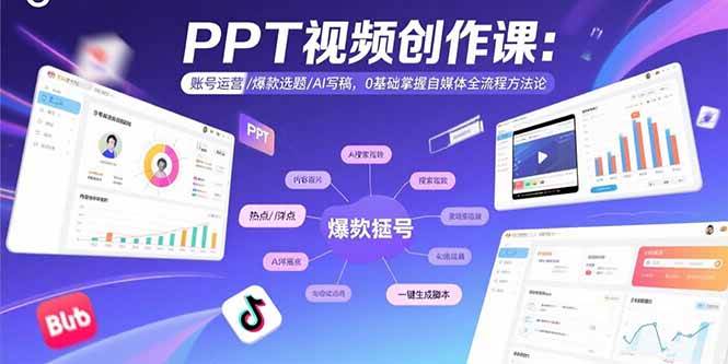 （15747期）PPT视频创作课：账号运营/爆款选题/AI写稿，0基础掌握自媒体全流程方法论-立业有术