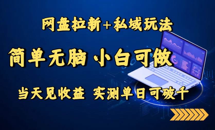 （15744期）网盘拉新+私域玩法，简单无脑，小白可做，当天见收益，实测单日可破千-立业有术