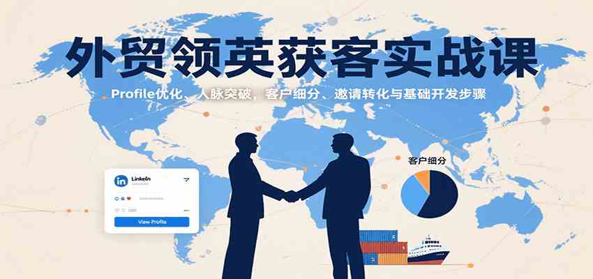 外贸领英获客实战课：Profile优化、人脉突破，客户细分、邀请转化与基础开发步骤-立业有术