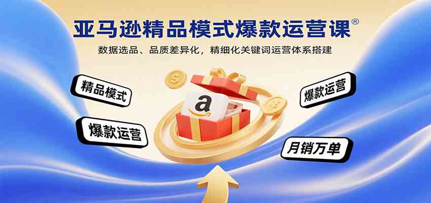 亚马逊精品模式爆款运营课：数据选品、品质差异化，精细化关键词运营体系搭建-立业有术