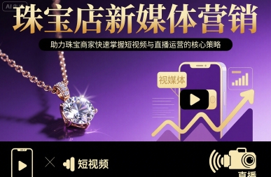 珠宝店新媒体营销，助力珠宝商家快速掌握短视频与直播运营的核心策略-立业有术