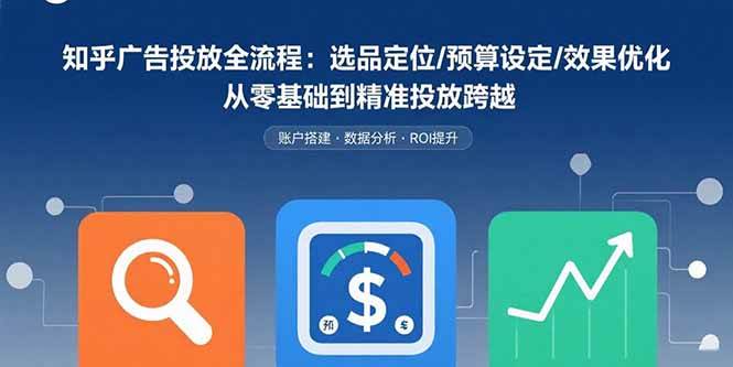 （15774期）知乎广告投放全流程：选品定位/预算设定/效果优化 从零基础到精准投放跨越-立业有术