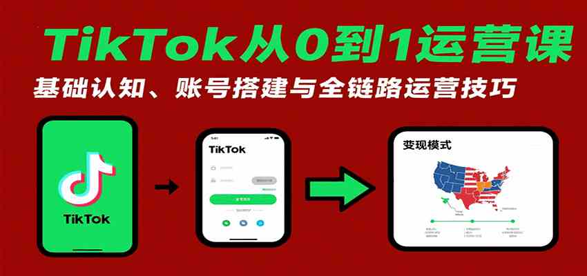 TikTok从0到1运营课：基础认知、账号搭建与全链路运营技巧-立业有术