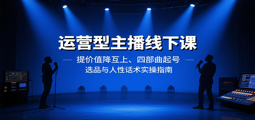 运营型主播线下课：提价值降互上、四部曲起号、选品与人性话术实操指南-立业有术