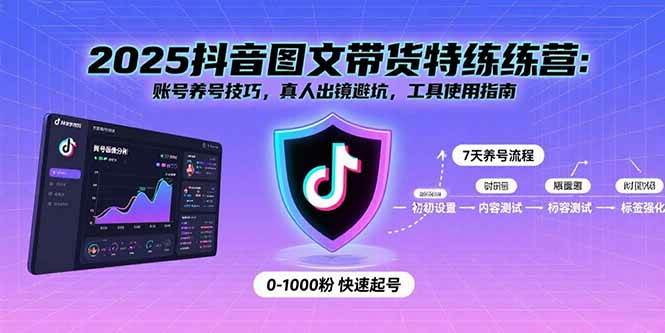 （15861期）2025抖音图文带货特练营：账号养号技巧，真人出镜避坑，工具使用指南-立业有术