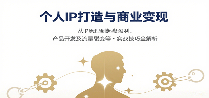个人IP打造与商业变现，从IP原理到起盘盈利、产品开发及流量裂变等实战技巧全解析-立业有术