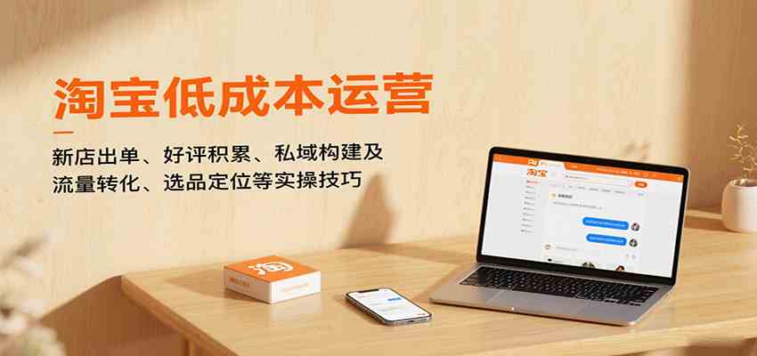 淘宝低成本运营，新店出单、好评积累、私域构建及流量转化、选品定位等实操技巧-立业有术