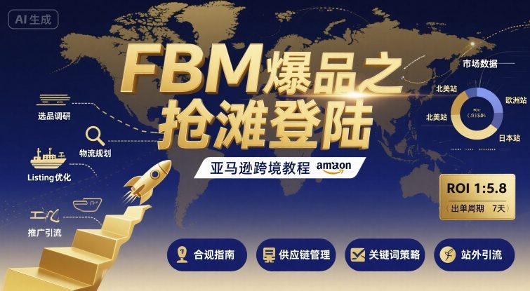 FBM爆品之抢滩登陆-亚马逊跨境教程-立业有术