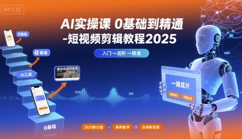 AI实操课0基础到精通-短视频剪辑教程2025-立业有术