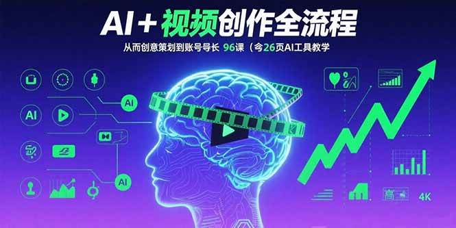 （15869期）AI+短视频创作全流程：从创意策划到账号增长，96节课(含26项AI工具教学)-立业有术