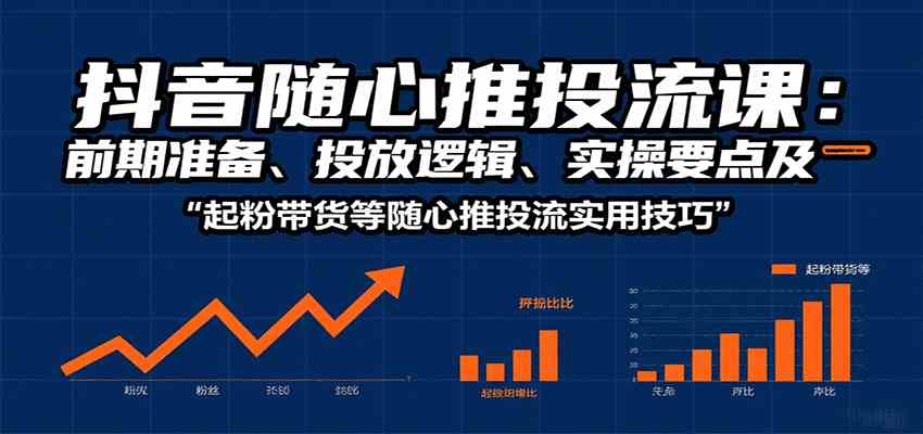 抖音随心推投流课：前期准备、投放逻辑、实操要点及起粉带货等随心推投流实用技巧-立业有术