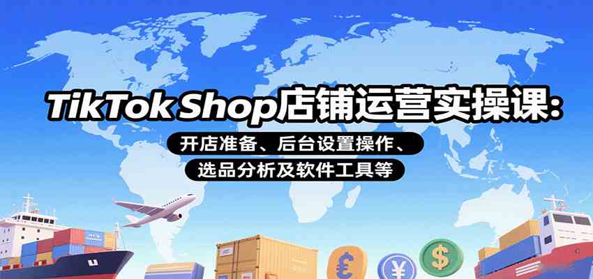 TikTok Shop店铺运营实操课：开店准备、后台设置操作、选品分析及软件工具等-立业有术