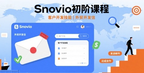 Snovio初阶课程，客户开发技能，外贸开发信-立业有术