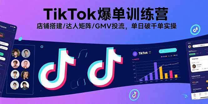 （15920期）TikTok爆单训练营，店铺搭建/达人矩阵/GMV投流，单日破千单实操-立业有术