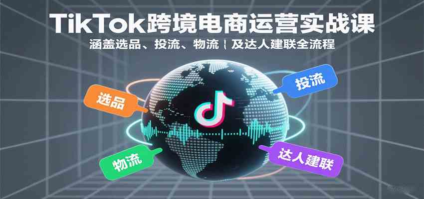 TikTok跨境电商运营实战课：涵盖选品、投流、物流及达人建联全流程-立业有术