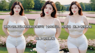 微胖女孩舞蹈AI视频制作提示词（含绘图词、视频词） 跳舞+视频教程-立业有术