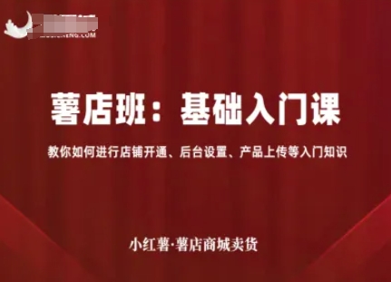 小红薯薯店商城卖货，基础入门课，教你如何进行店铺开通、后台设置、产品上传等入门知识-立业有术