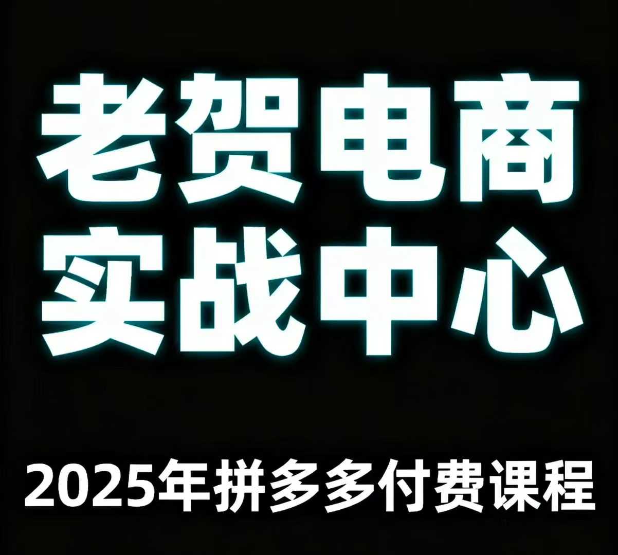 老贺电商2025年拼多多付费课程，用通俗易懂的方法告诉你多多怎么玩-立业有术
