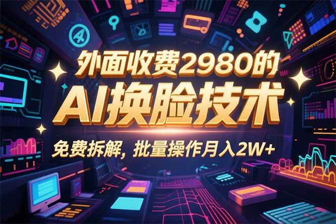 （15969期）0粉丝0基础，用AI换脸改头换面，3分钟一条原创视频，收益稳稳-立业有术
