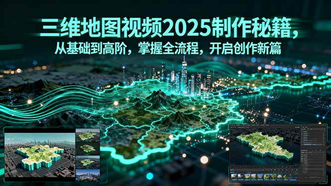 （15983期）三维地图视频2025制作秘籍，从基础到高阶，掌握全流程，开启创作新篇-立业有术