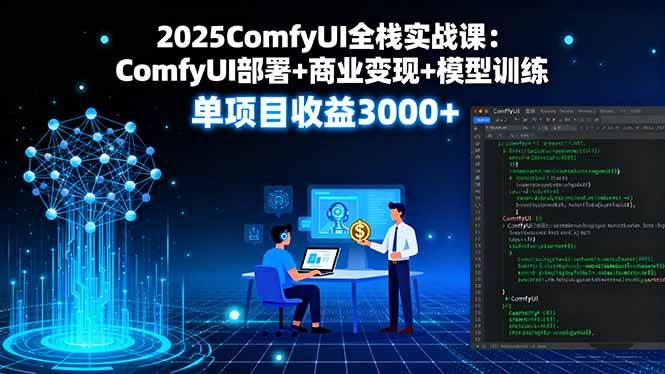 （16013期）2025ComfyUI全栈实战课：ComfyUI部署+商业变现+模型训练，单项目收益3000+-立业有术