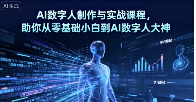 AI数字人制作与实战课程，助你从零基础小白到AI数字人大神-立业有术