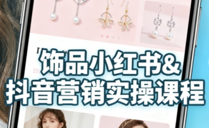 抖音+小红书饰品卖货：货源、开店、内容全教会，让新手快速掌握饰品线上营销全流程，轻松开启变现路-立业有术