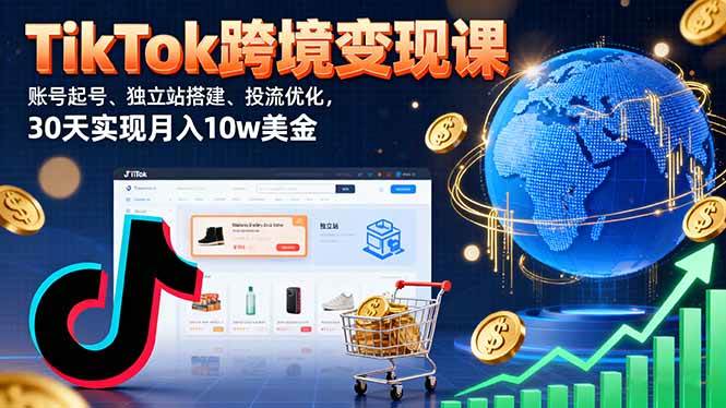 （16034期）TikTok跨境变现课：账号起号、独立站搭建、投流优化，30天实现月入10w美金-立业有术