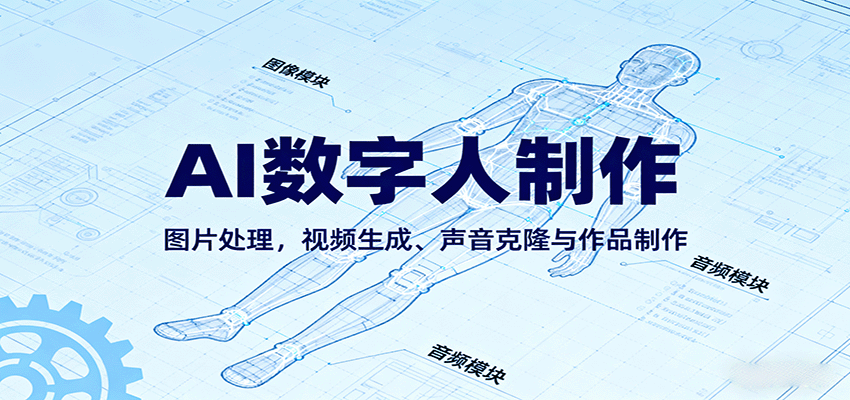 AI永生数字人制作教程：图片处理，视频生成、声音克隆与作品制作-立业有术