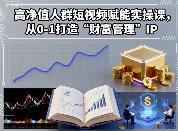 高净值人群短视频赋能实操课，从0-1打造“财富管理”IP-立业有术