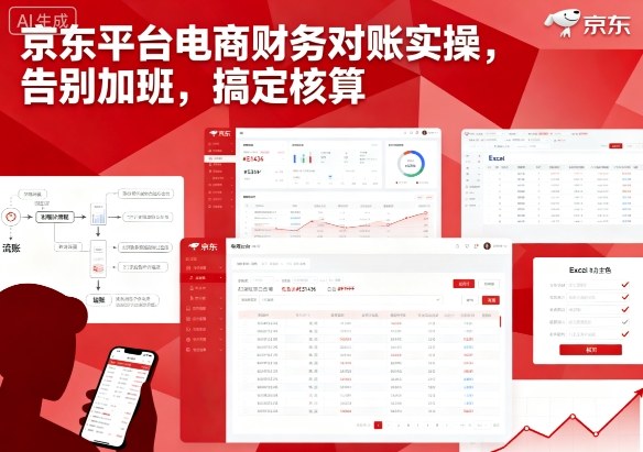 京东平台电商财务对账实操，告别加班，搞定核算-立业有术