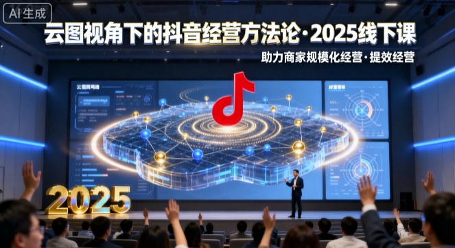 云图视角下的抖音经营方法论，2025线下课，助力商家规模化经营，提效经营（录音+字幕）-立业有术
