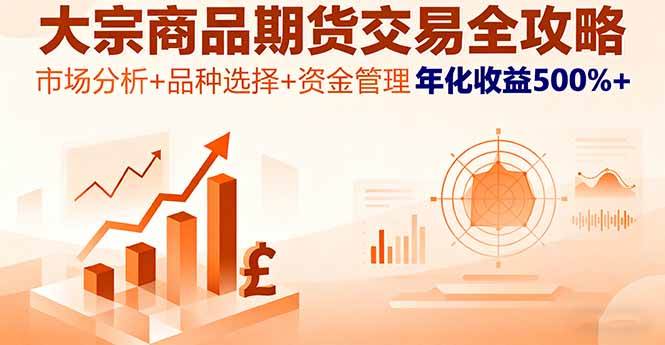 （16083期）大宗商品期货交易全攻略，市场分析+品种选择+资金管理，年化收益500%+-立业有术